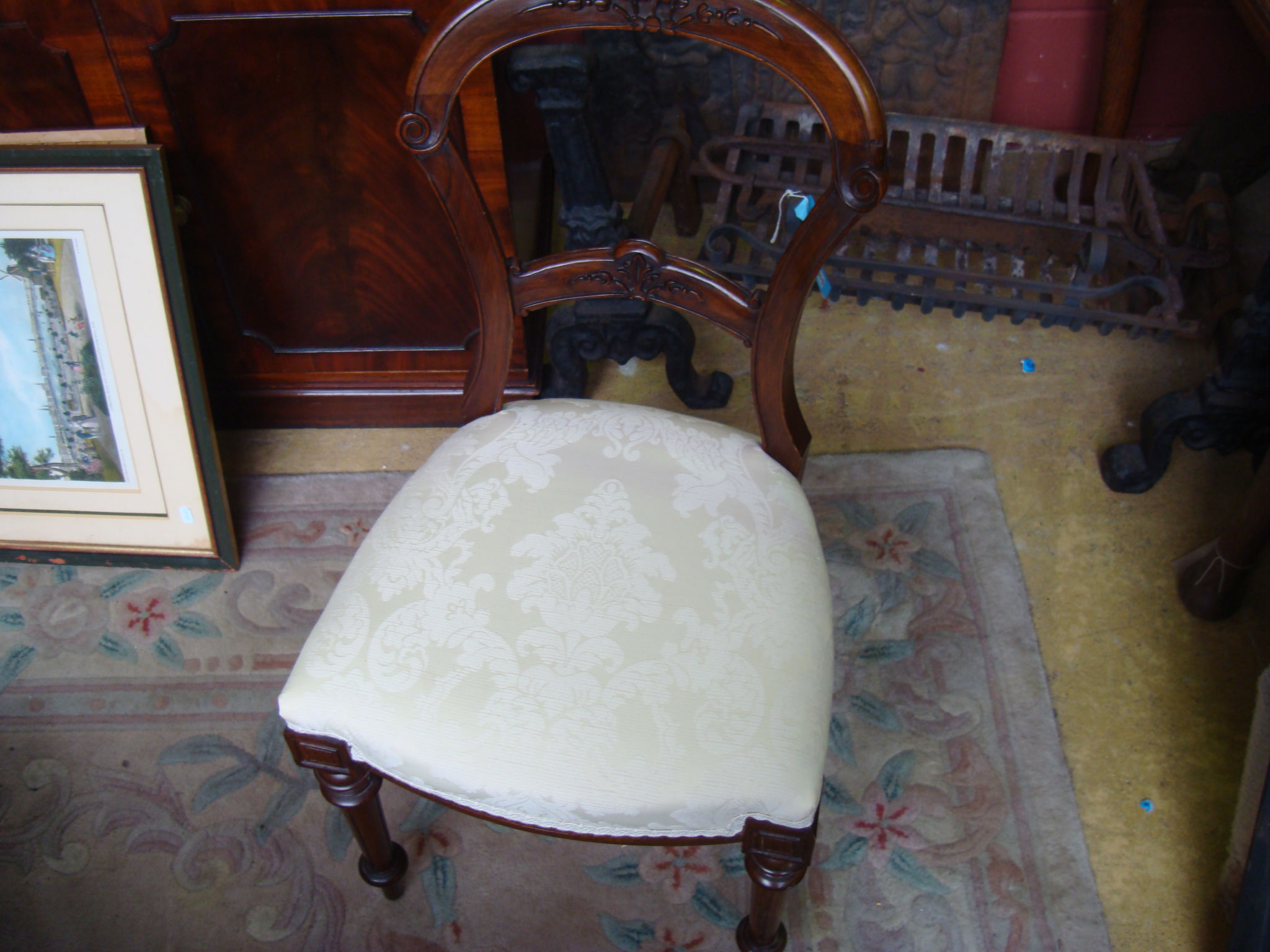 6 matching mid 19thC spoon back salon chairs-reputedly from Osborne House, I .O.W.