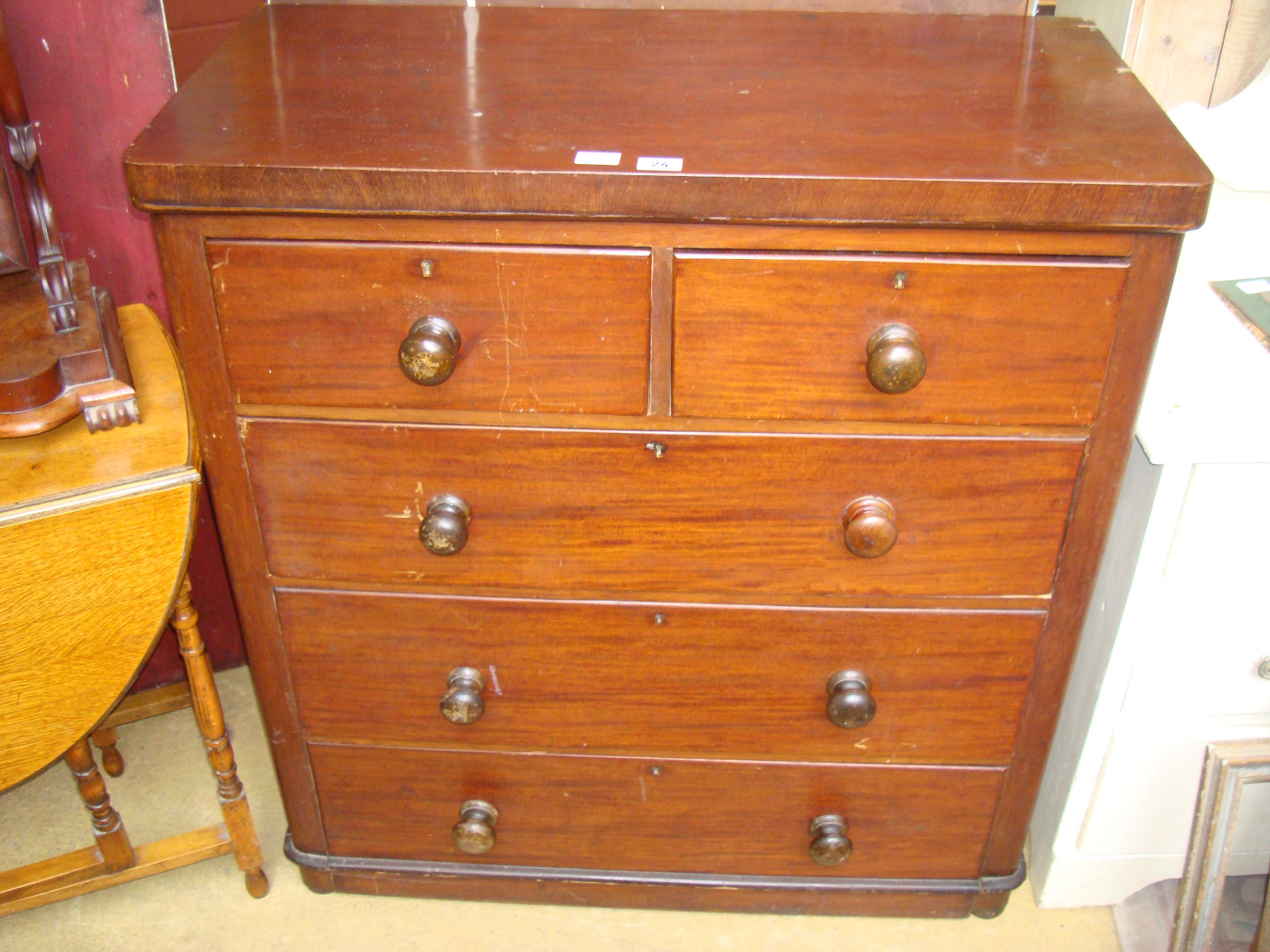 A Victorian mahogany chest of drawers