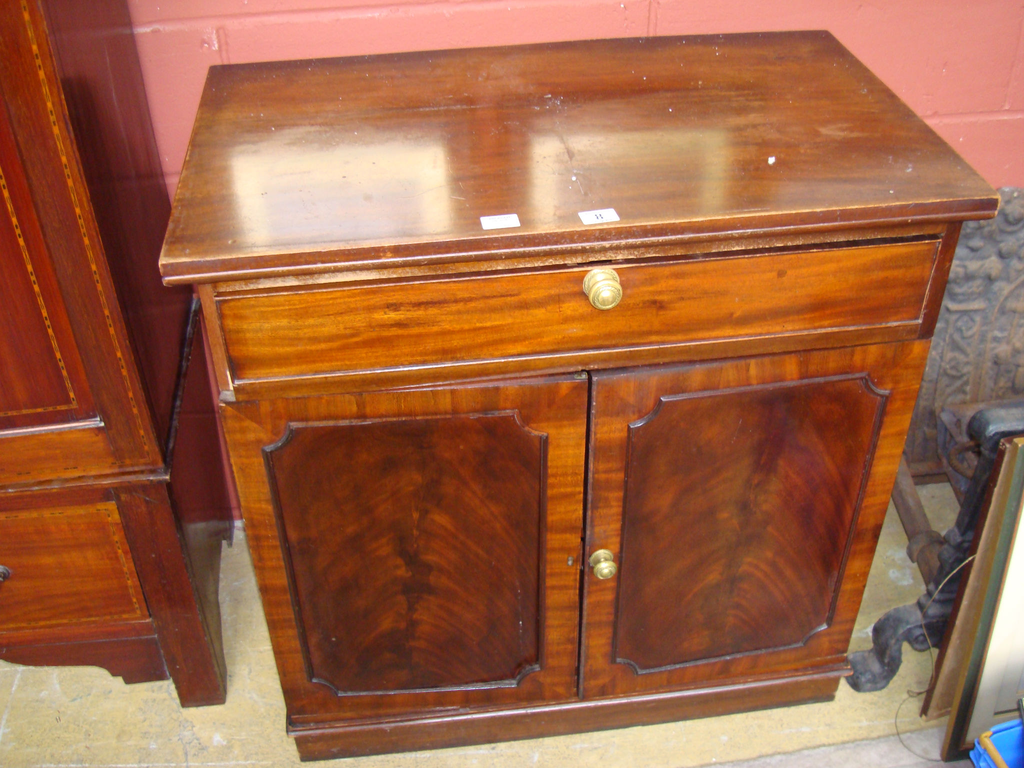 A late 19th century mahogany side cabinet