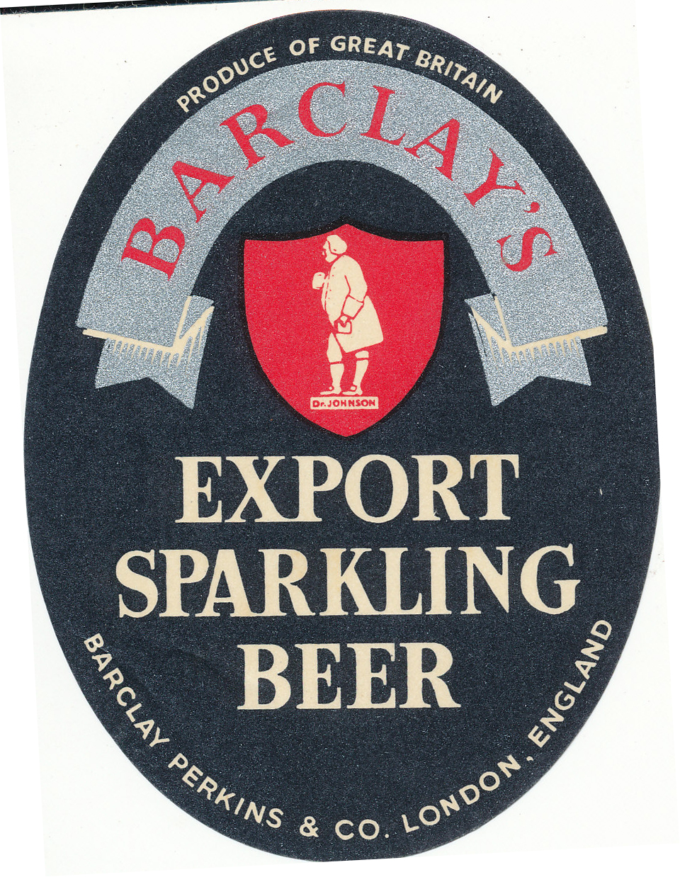 BEER LABELS, Barclay Perkins & Co. (London), Export Sparkling Beer, 1930s, vo, VG