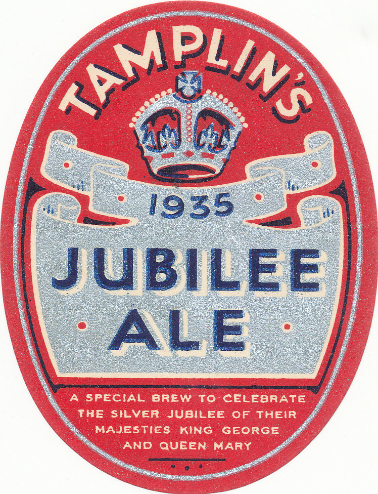 BEER LABELS, Tamplin (Brighton), Jubilee Ale, 1935, vo, VG