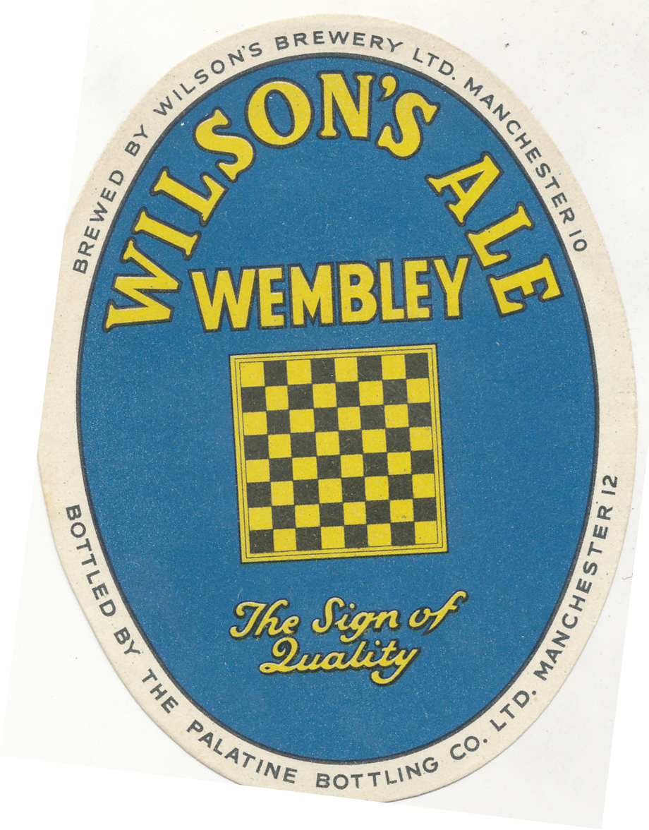 BEER LABELS, Wilsons Brewery (Manchester), Wembley Ale, pre-1933, vo, VG