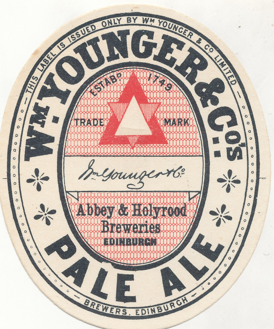 BEER LABELS, Wm. Younger & Co. (Edinburgh), Pale Ale, 1930s, vo, about VG