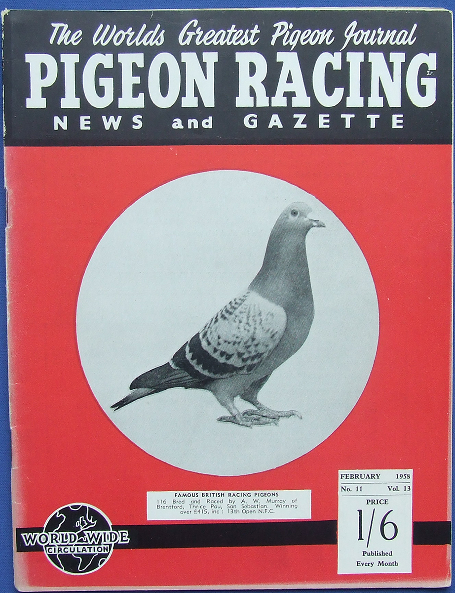 PIGEON RACING, magazine editions of the Pigeon Racing News & Gazette, complete years 1955, 1956,