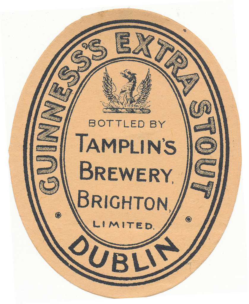 BEER LABELS, Tamplin (Brighton), Guinness, pre-1936, neck label (1), various sized vo, G to about