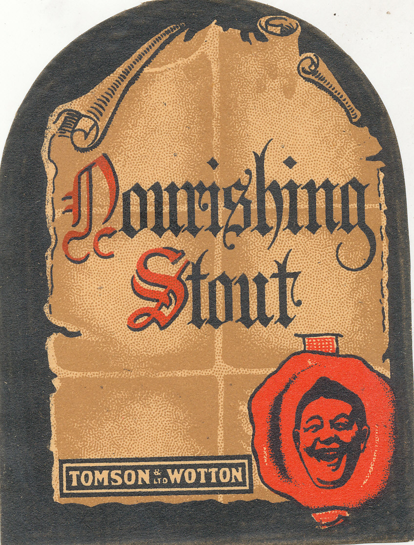 BEER LABELS, Thomson & Wotton (Ramsgate), Nourishing Stout, 1930s, beehive, VG