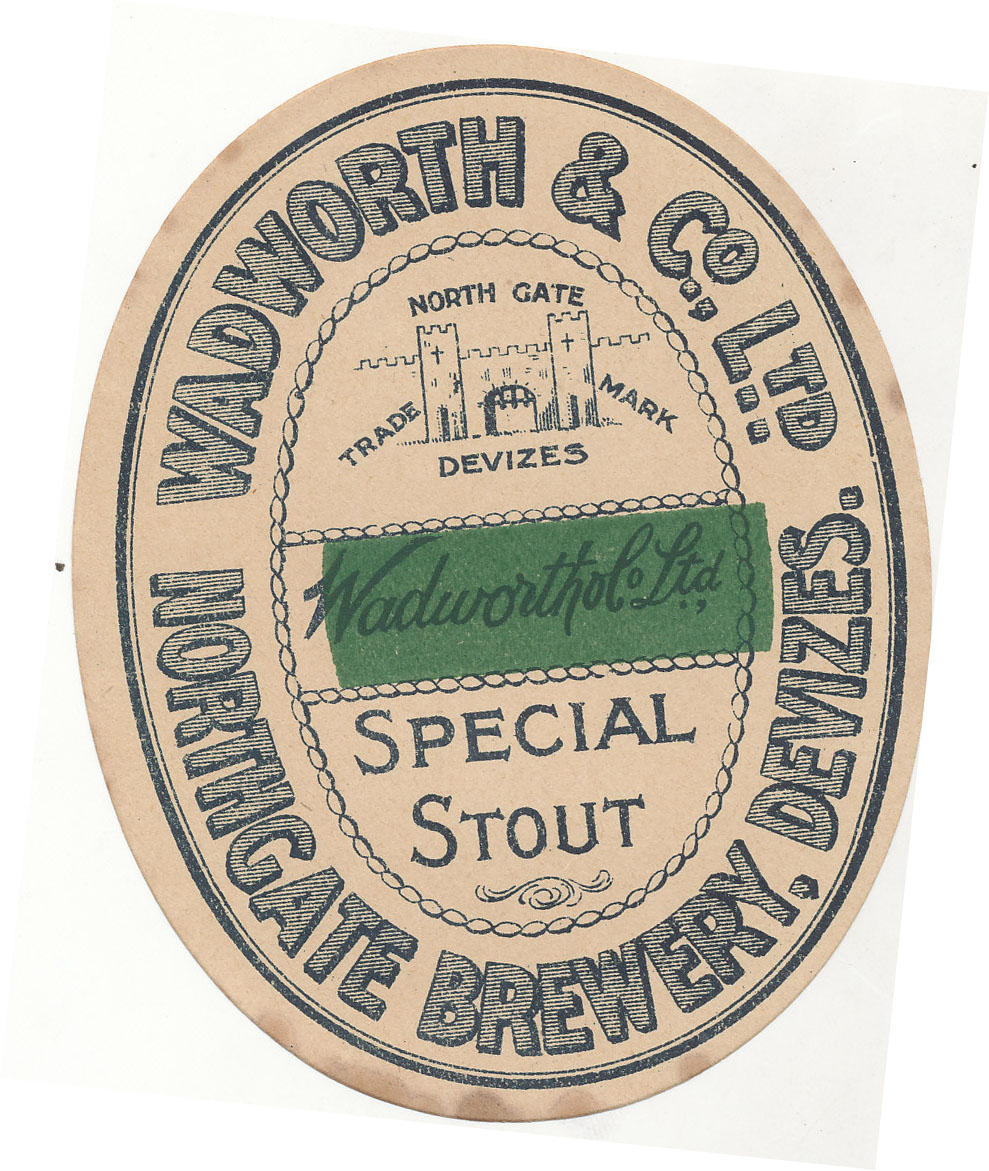 BEER LABELS, Wadworth & Co. (Devizes), Special Stout, 1930s, vo, VG