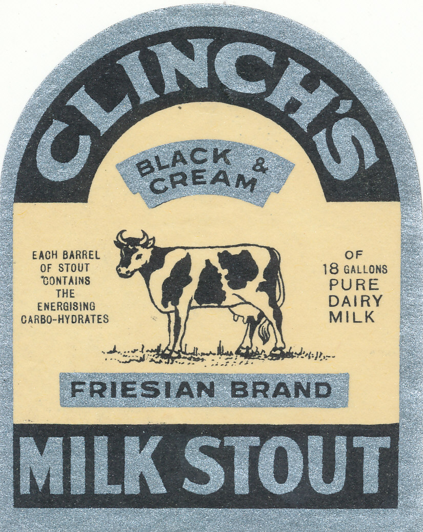 BEER LABELS, Clinch`s (Witney), Milk Stout, 1930s, beehive, VG