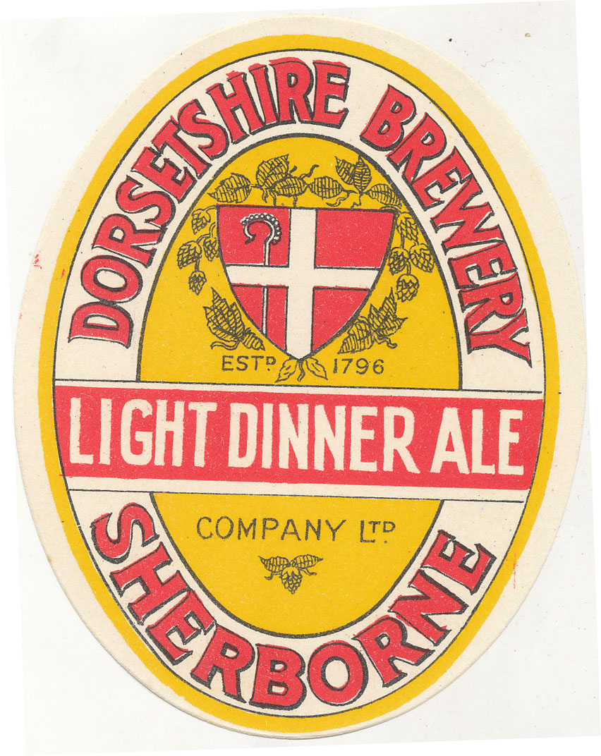 BEER LABELS, Dorsetshire Brewery (Sherborne), Light Dinner Ale, 1930s/40s, vo, VG