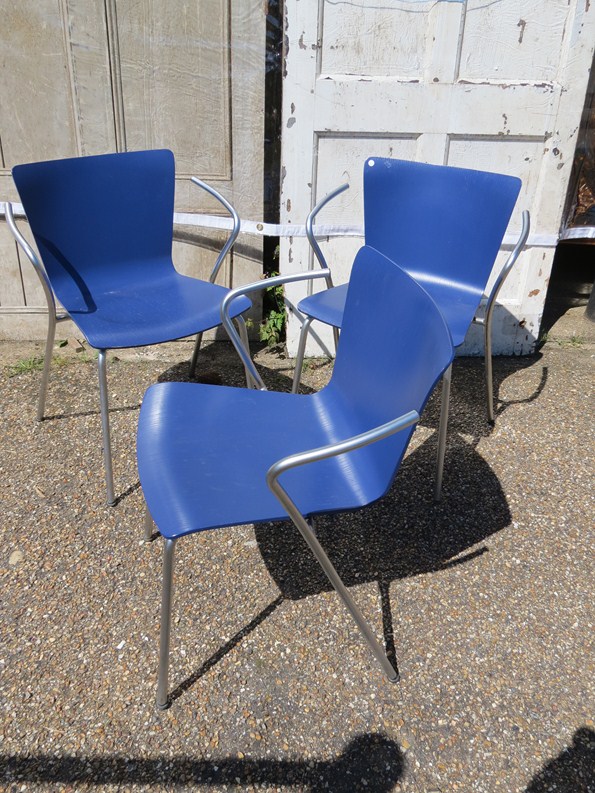 Three Fritz Hansen chairs designed by Vigo Magistretti