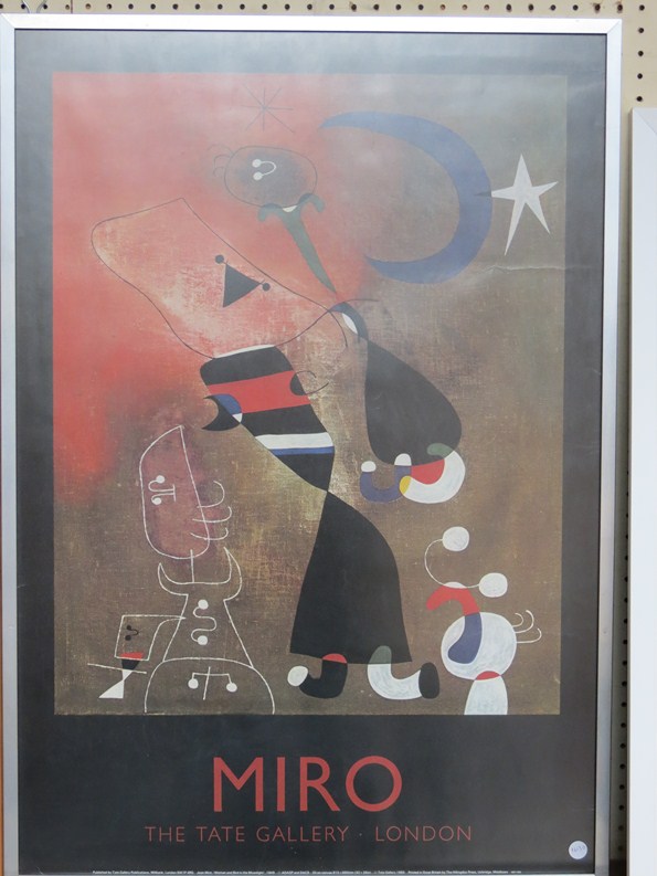 Tate Gallery Publication print of "Woman and Bird in the Moonlight" after "Joan Miro"