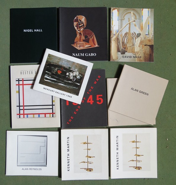 A collection of exibition catalogue from Anneley Juda Fine Art, a Sothebys catalogue etc