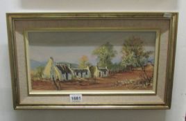 An oil on board signed Waldeck (South Africa