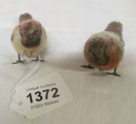 2 old clockwork birds (no keys)