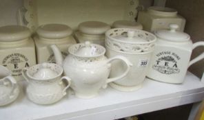 A set of Victorian style storage jars etc