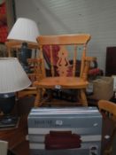 A set of 6 kitchen chairs including 2 carvers