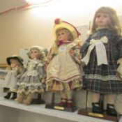 4 boxed Alberon collector's dolls