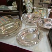 4 silver plated baskets