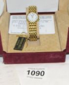 A Raymond Weil Fidelio 18ct gold plated watch