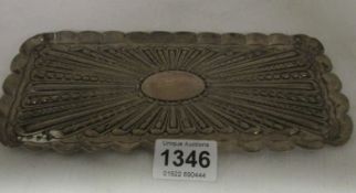 A small silver tray (makers mark WC)
