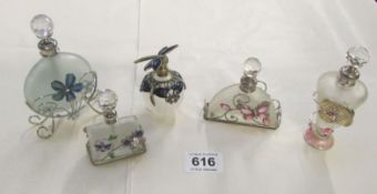 5 decorative perfume bottles