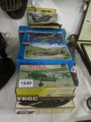 15 model aircraft kits including early Airfix, Frog, Novo etc