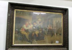 A framed coaching inn scene