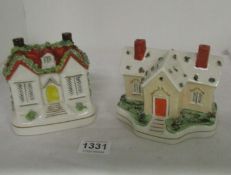 2 Old Staffordshire Pastille burners