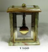 A Kaiser 7 jewel 8 day West German brass and marble clock