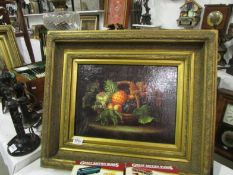 A gilt framed still life oil painting