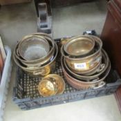 A box of brass planters