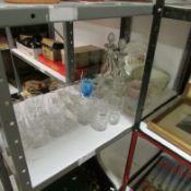 A mixed lot of glassware etc