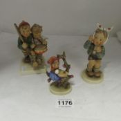 3 Hummel figures including apple tree girl