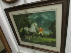 A large framed limited edition hunting print, Raoul Milfors