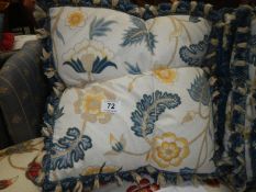 4 good quality floral patterned cushions