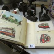 An album of postcards including railways