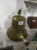 A large brass ship's bell