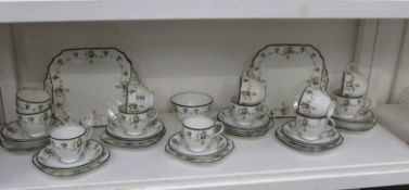 39 pieces of Fenton china Sloe pattern teaware