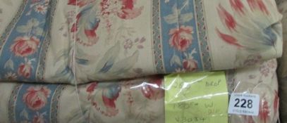 A pair of fully lined curtains 250cm deep x 180cm wide with pelmet