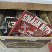 A box of Smash Hits magazines