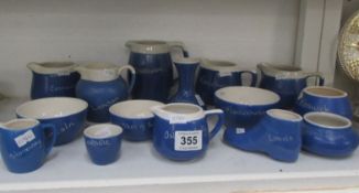 A mixed lot of Foster's pottery souvenier ware etc