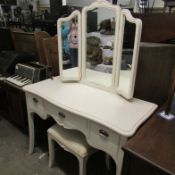 A modern dressing table and stool