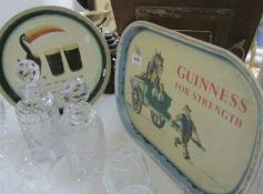 2 Guiness advertising trays