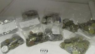 A mixed lot of foreign coins