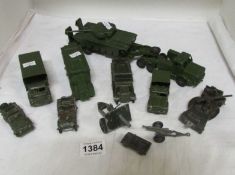 A quantity of Dinky military vehicles etc