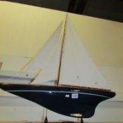 A model sailing yacht