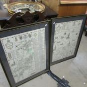 2 framed maps of Spalding and Lincoln