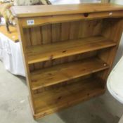 A pine bookcase