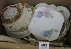 A mixed lot of plates including Shelley