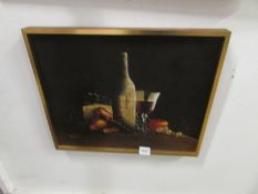 A still life oil on canvas signed M. Moagan